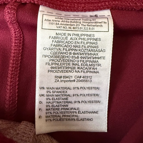 NWOT - Reebok Maroon Leggings S - Picture 9 of 9